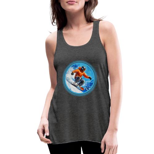 Snowboarding Motion - Women's Flowy Tank Top by Bella