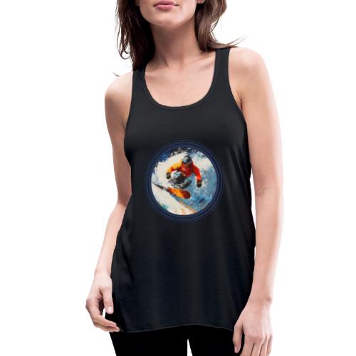 Snowboarding Rebel - Women's Flowy Tank Top by Bella