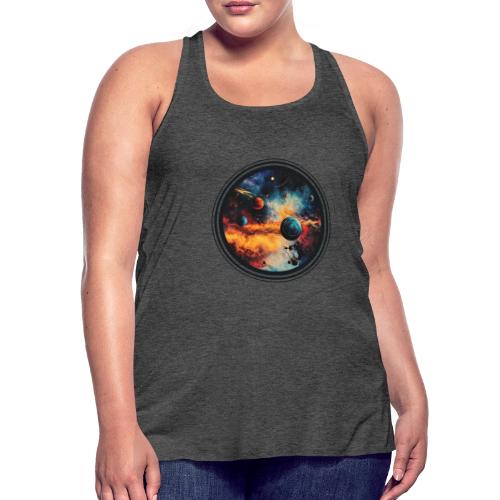 Cosmic Brush Planets - Women's Flowy Tank Top by Bella