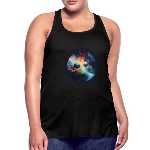Chaotic Color Planets - Women's Flowy Tank Top by Bella