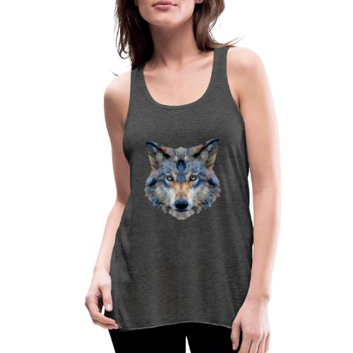 Wolf: Chromatic Wild Gaze - Women's Flowy Tank Top by Bella