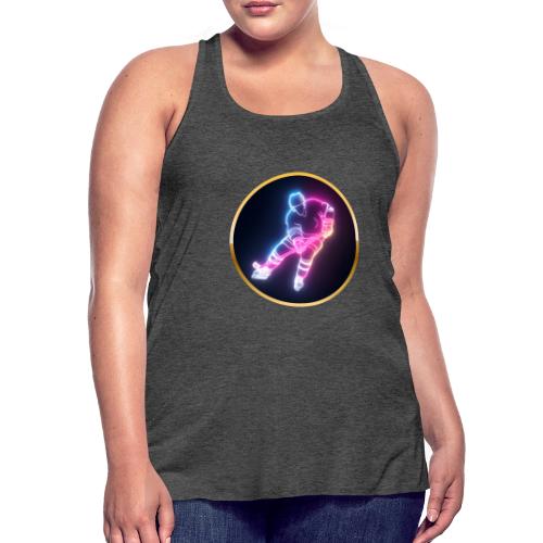Hockey: Neon Ice Striker - Women's Flowy Tank Top by Bella