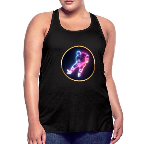 Hockey: Neon Ice Striker - Women's Flowy Tank Top by Bella