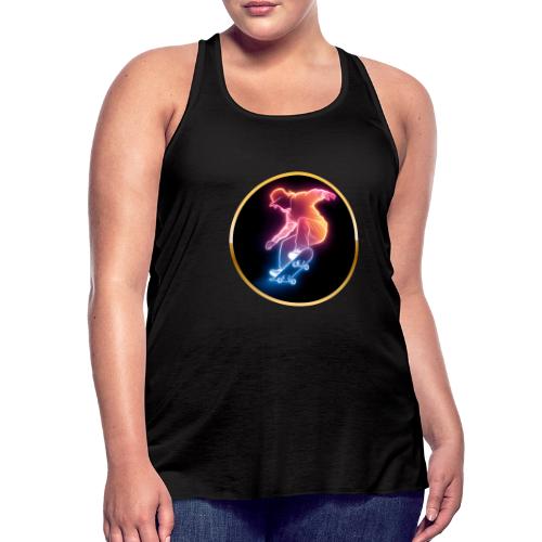 Skateboarding: Golden Trick Rider - Women's Flowy Tank Top by Bella