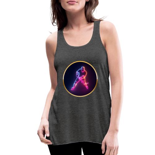 Hockey: Neon Ice Strike - Women's Flowy Tank Top by Bella