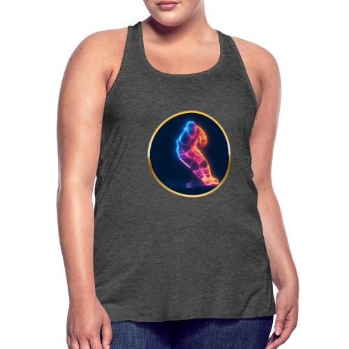 Hockey: Neon Hockey Sketch - Women's Flowy Tank Top by Bella