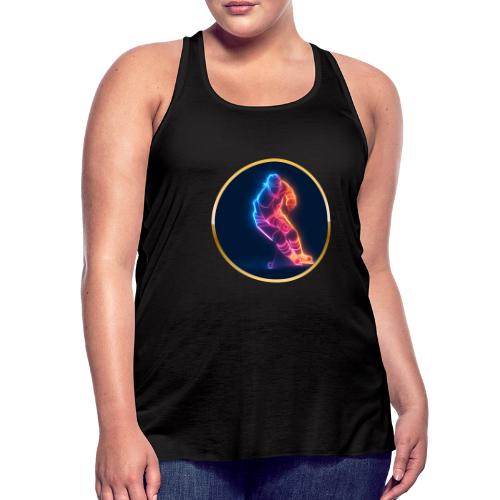 Hockey: Neon Hockey Sketch - Women's Flowy Tank Top by Bella