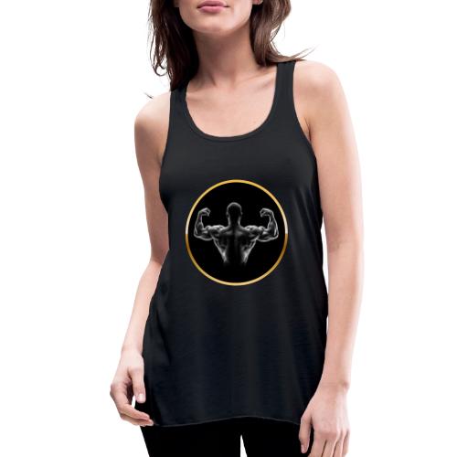 Bodybuilding: Golden Back Power - Women's Flowy Tank Top by Bella