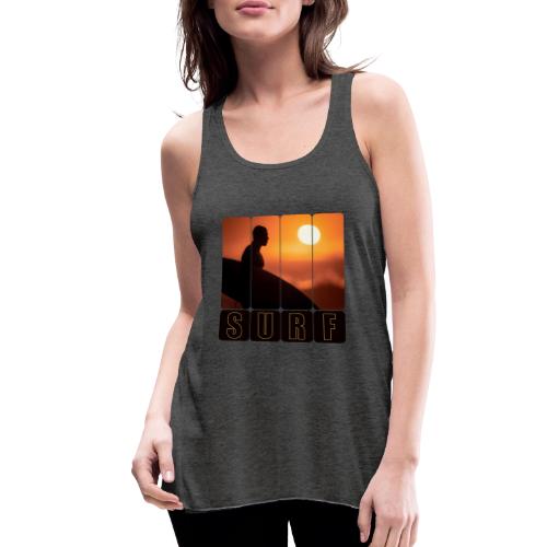 Surfing: Sunset Surf Panels - Women's Flowy Tank Top by Bella