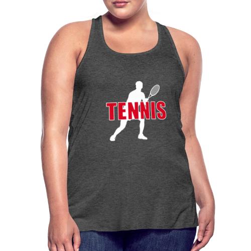 Red Court Tennis - Women's Flowy Tank Top by Bella