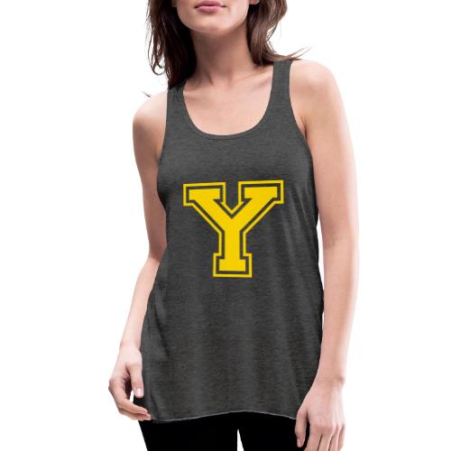 Letter Y – Capital Athletic Alphabet Monogram - Women's Flowy Tank Top by Bella