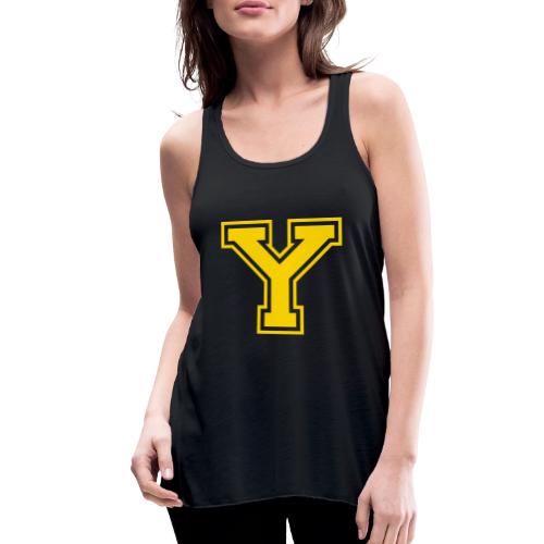Letter Y – Capital Athletic Alphabet Monogram - Women's Flowy Tank Top by Bella