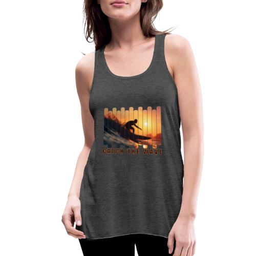 Surfing: Catch the Wave - Women's Flowy Tank Top by Bella