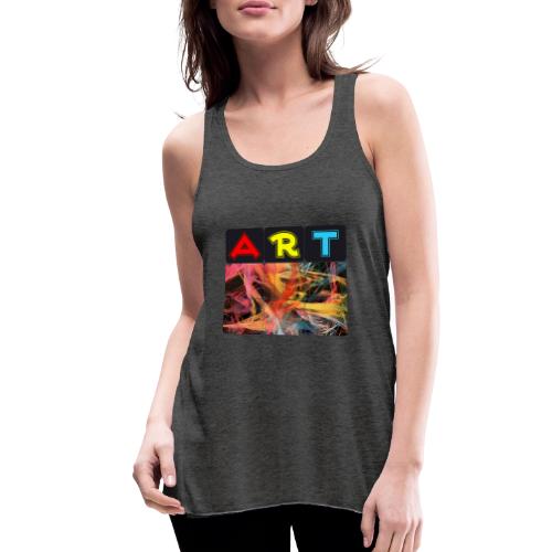 Chaotic Threads of Art - Women's Flowy Tank Top by Bella