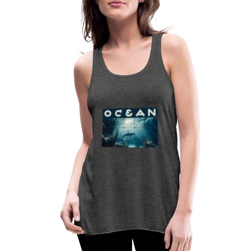Ocean: Dolphin’s Serenity - Women's Flowy Tank Top by Bella