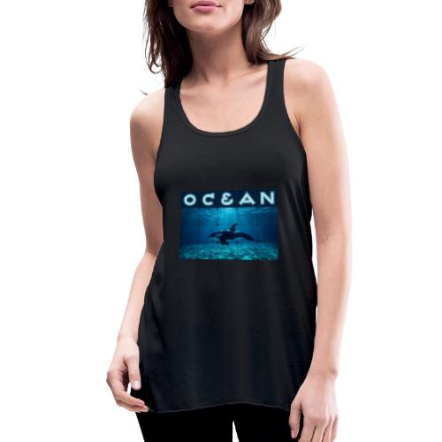 Ocean: Orca in Motion - Women's Flowy Tank Top by Bella