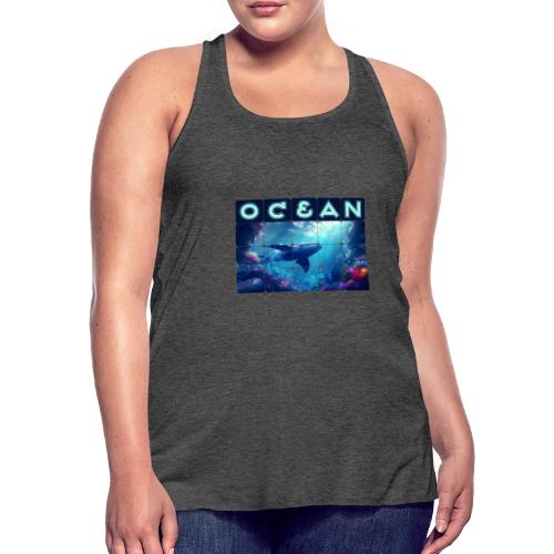 Ocean: Whale’s Path - Women's Flowy Tank Top by Bella