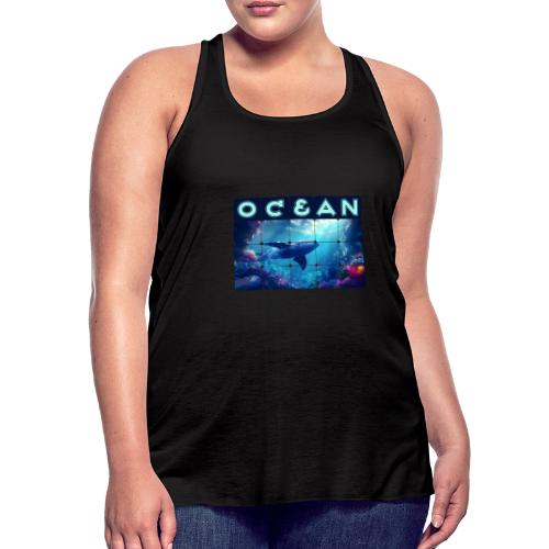 Ocean: Whale’s Path - Women's Flowy Tank Top by Bella