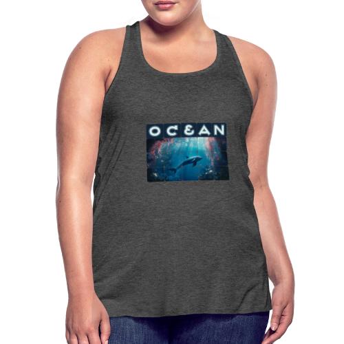 Ocean: Blue Grace - Women's Flowy Tank Top by Bella