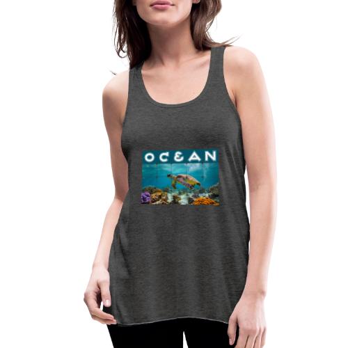 Ocean: Gentle Voyager - Women's Flowy Tank Top by Bella