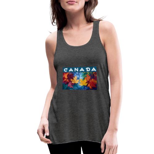 Canada in Brushstrokes - Women's Flowy Tank Top by Bella