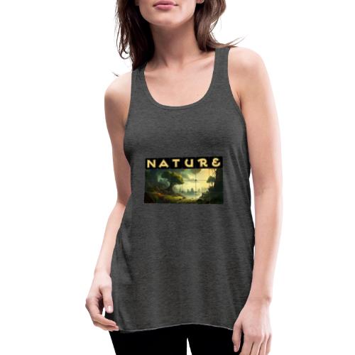 Whispers of Green Peaks - Women's Flowy Tank Top by Bella