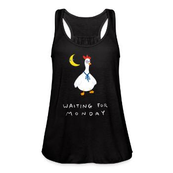 Waiting for Monday - Women's Flowy Tank Top by Bella - deep heather - Front - Julia (174cm)