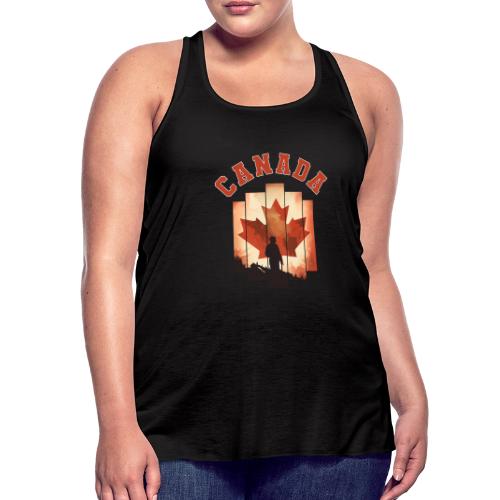 Proud Canadian Shadow - Women's Flowy Tank Top by Bella