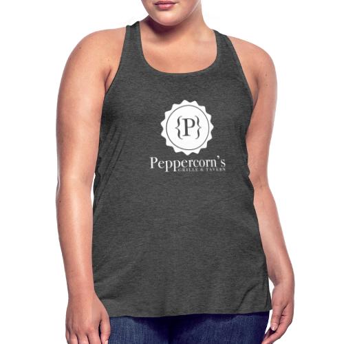 Logo Text Combo White - Women's Flowy Tank Top by Bella
