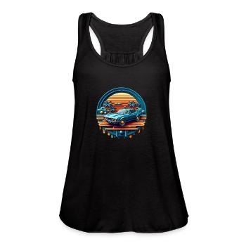 70s Style - Women's Flowy Tank Top by Bella -  - Front - Julia (174cm)