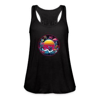 80s style - Women's Flowy Tank Top by Bella -  - Front - Julia (174cm)