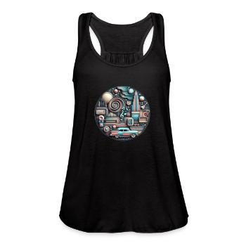 50s style - Women's Flowy Tank Top by Bella -  - Front - Julia (174cm)