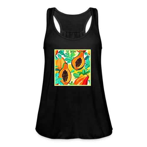 Tropical Papaya Pop Art - Women's Flowy Tank Top by Bella