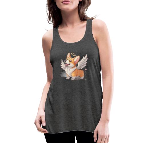 Angel Wings Corgi - Women's Flowy Tank Top by Bella