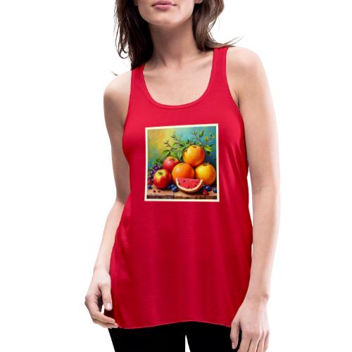 Fresh Fruits in a Perfect Mix Design - Women's Flowy Tank Top by Bella