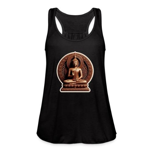 Buddha Statue in meditation and Hand Mudra - Women's Flowy Tank Top by Bella