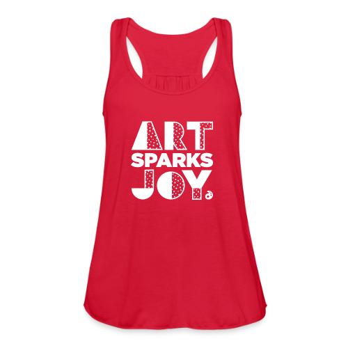 Art Sparks Joy (White) - Women's Flowy Tank Top by Bella