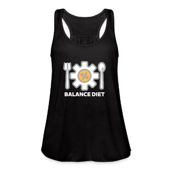 Dietitian nutritionist gift ideas : BALANCE DIET - Women's Flowy Tank Top by Bella - deep heather - Front - Julia (174cm)