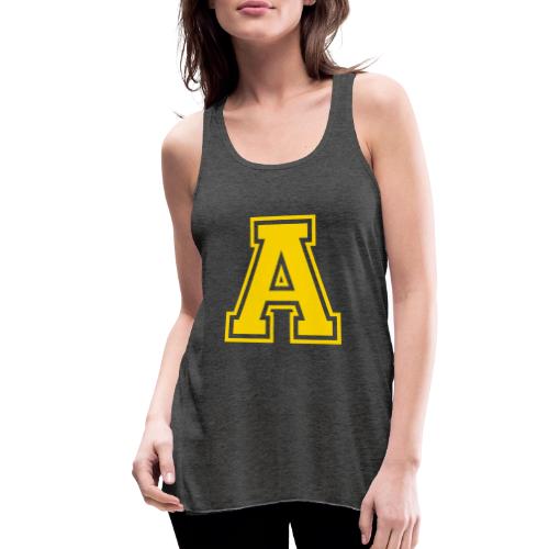 Letter A – Capital Athletic Alphabet Monogram - Women's Flowy Tank Top by Bella