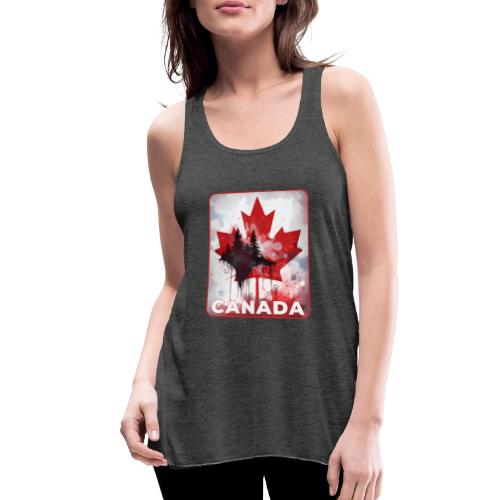 Canada's Maple Leaf Pride - Women's Flowy Tank Top by Bella