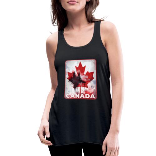 Canada's Maple Leaf Pride - Women's Flowy Tank Top by Bella