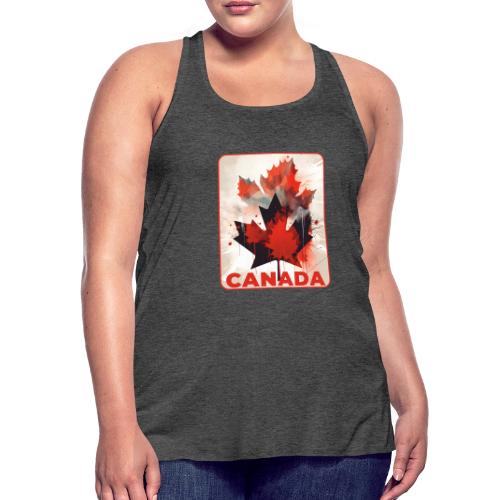 Canada Inked Leaf - Women's Flowy Tank Top by Bella