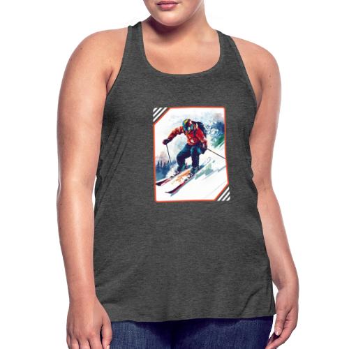 Skiing is Life - Women's Flowy Tank Top by Bella