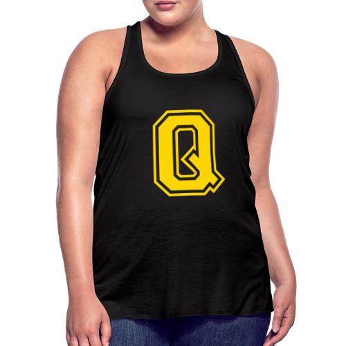 Letter Q – Capital Athletic Alphabet Monogram - Women's Flowy Tank Top by Bella