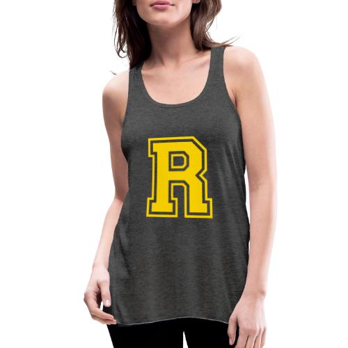 Letter R – Capital Athletic Alphabet Monogram - Women's Flowy Tank Top by Bella