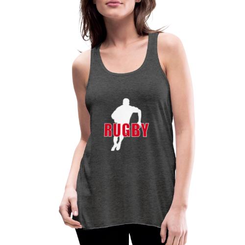 Bold Rugby Action Silhouette - Women's Flowy Tank Top by Bella