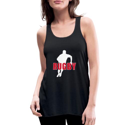 Bold Rugby Action Silhouette - Women's Flowy Tank Top by Bella