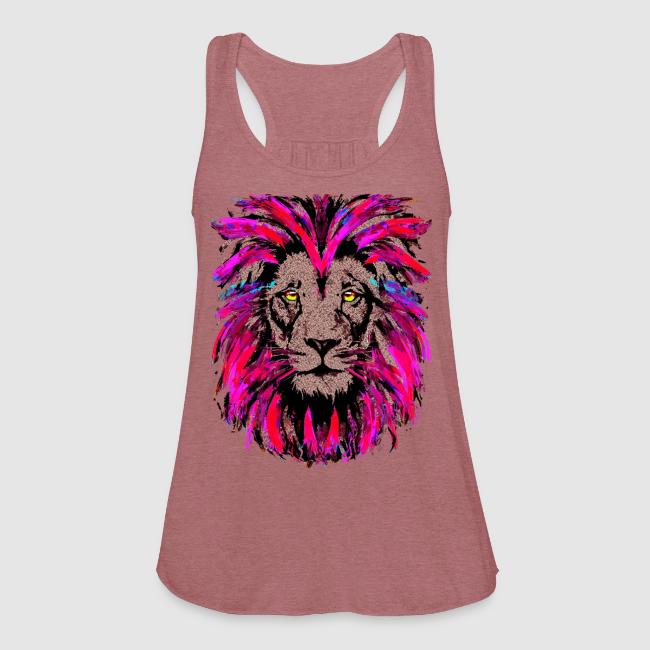 Purple Lion Head - Pink Lion Face Drawing