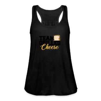Team Grilled Cheese - Cheese - Women's Flowy Tank Top by Bella - deep heather - Front - Julia (174cm)