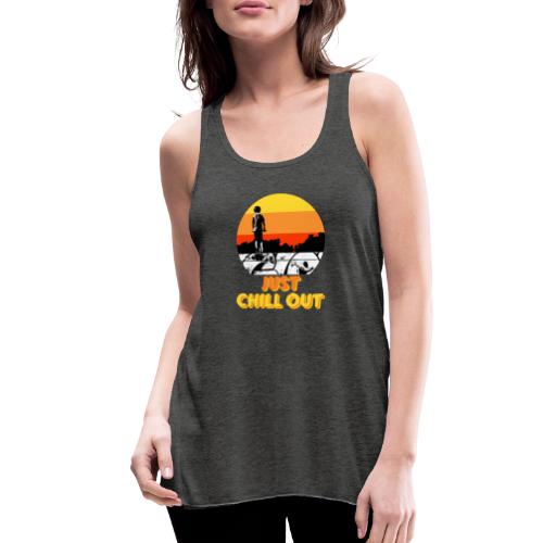 Kick scooter sunset just chill out - Women's Flowy Tank Top by Bella